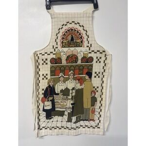 Harrods Peckham Bush 100% Cotton Apron Cream Cuckoobird Kitchen Cooking #32